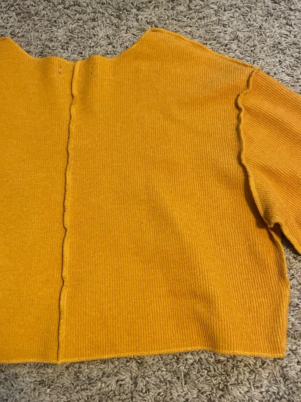 UO Yellow Cropped Knit Top